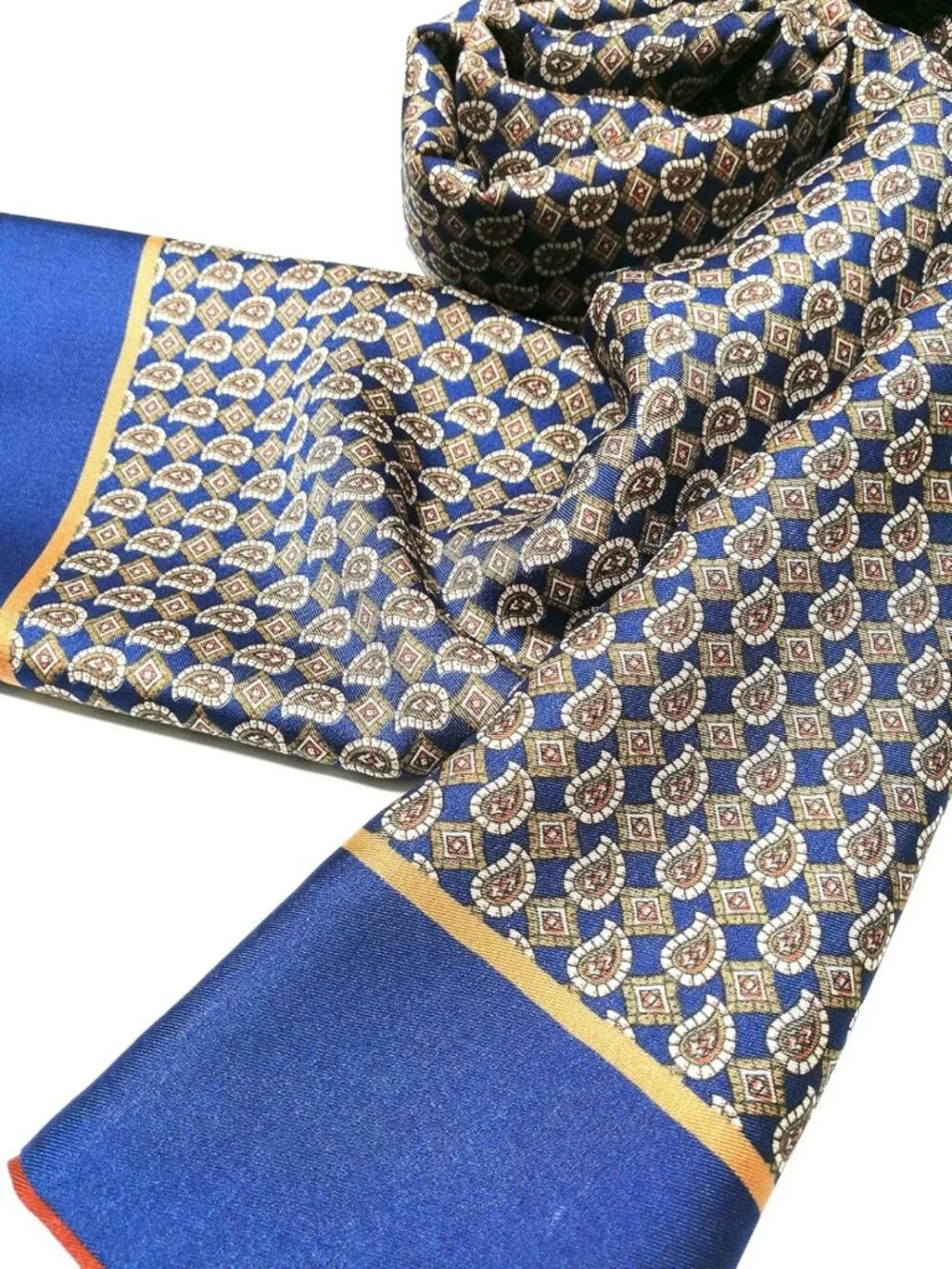 Silk Feel Double-Layered Scarves for Men - Stylish Gift Boxed Accessory